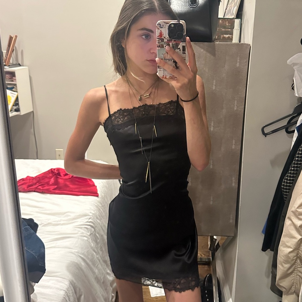 VINTAGE Victoria’s secret black lace dress